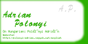 adrian polonyi business card